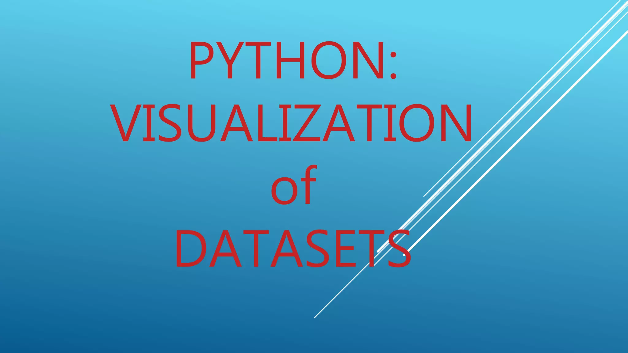 Python: Data Visualisation | PPT | Free Download