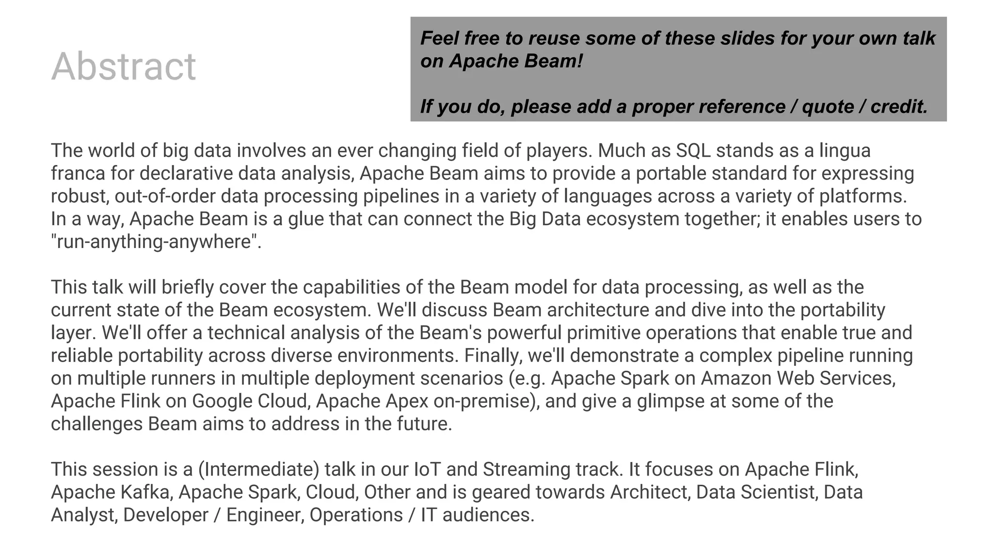 Realizing the Promise of Portable Data Processing with Apache Beam ...