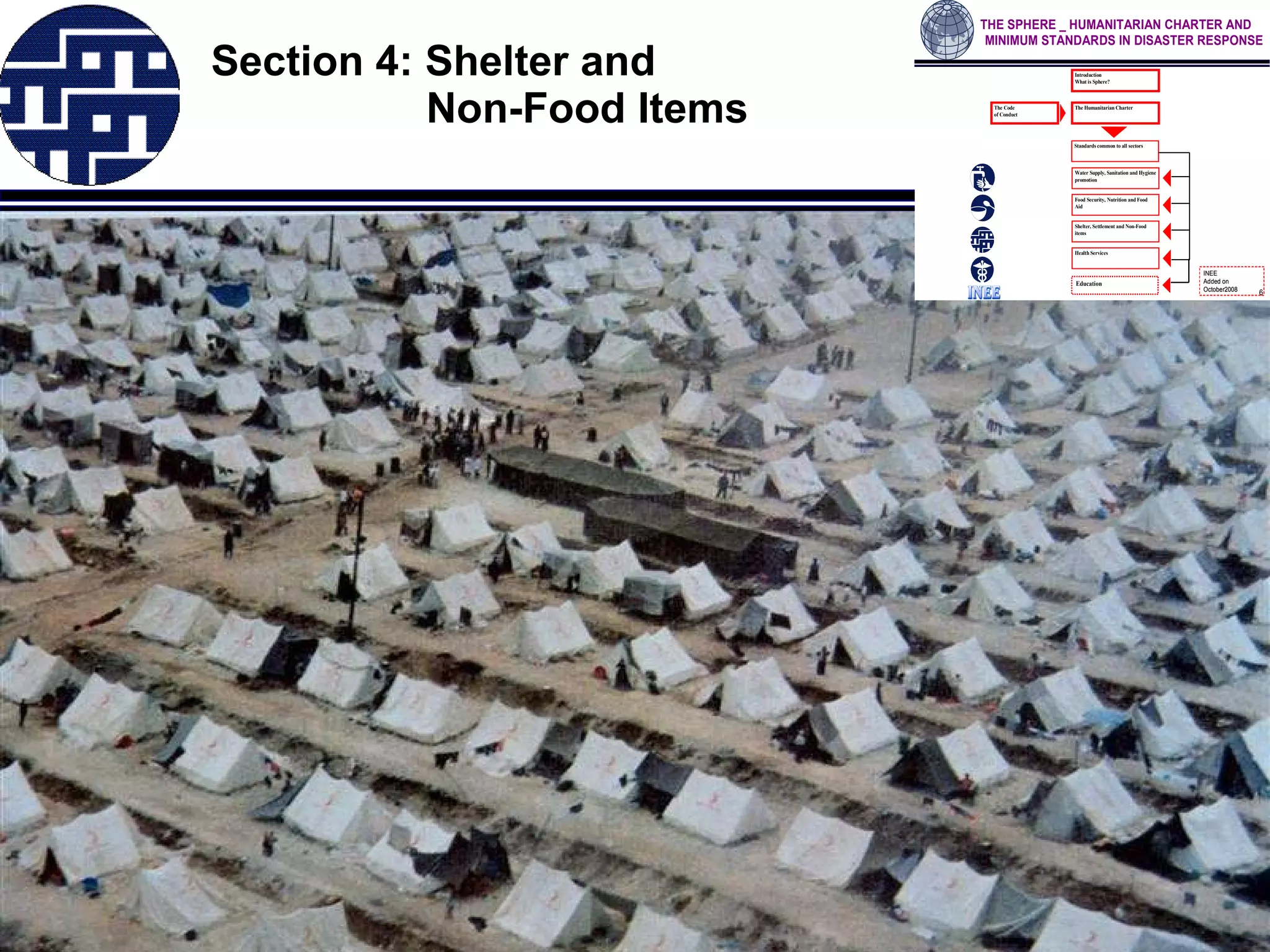 Section 4: Shelter and    Non-Food Items 