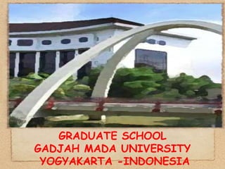 GRADUATE SCHOOL
GADJAH MADA UNIVERSITY
 YOGYAKARTA -INDONESIA
 
