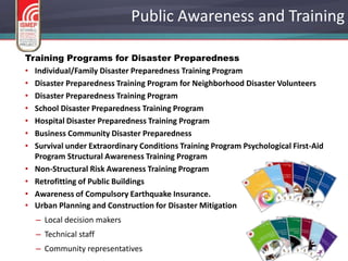 Training Program After Disaster Istanbul Seismic Risk Mitigation and Emergency Preparedness Project ...
