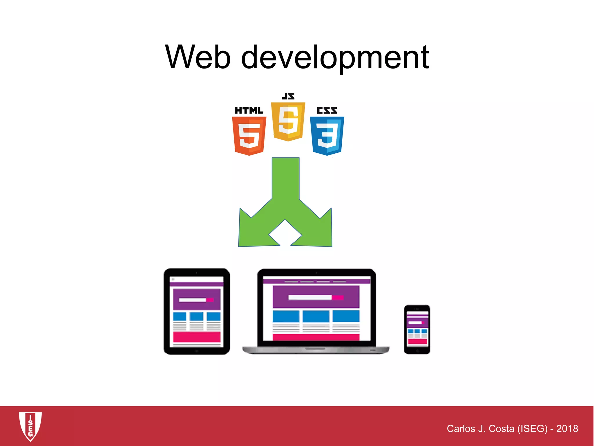 Carlos J. Costa (ISEG) - 2018
Web development
 