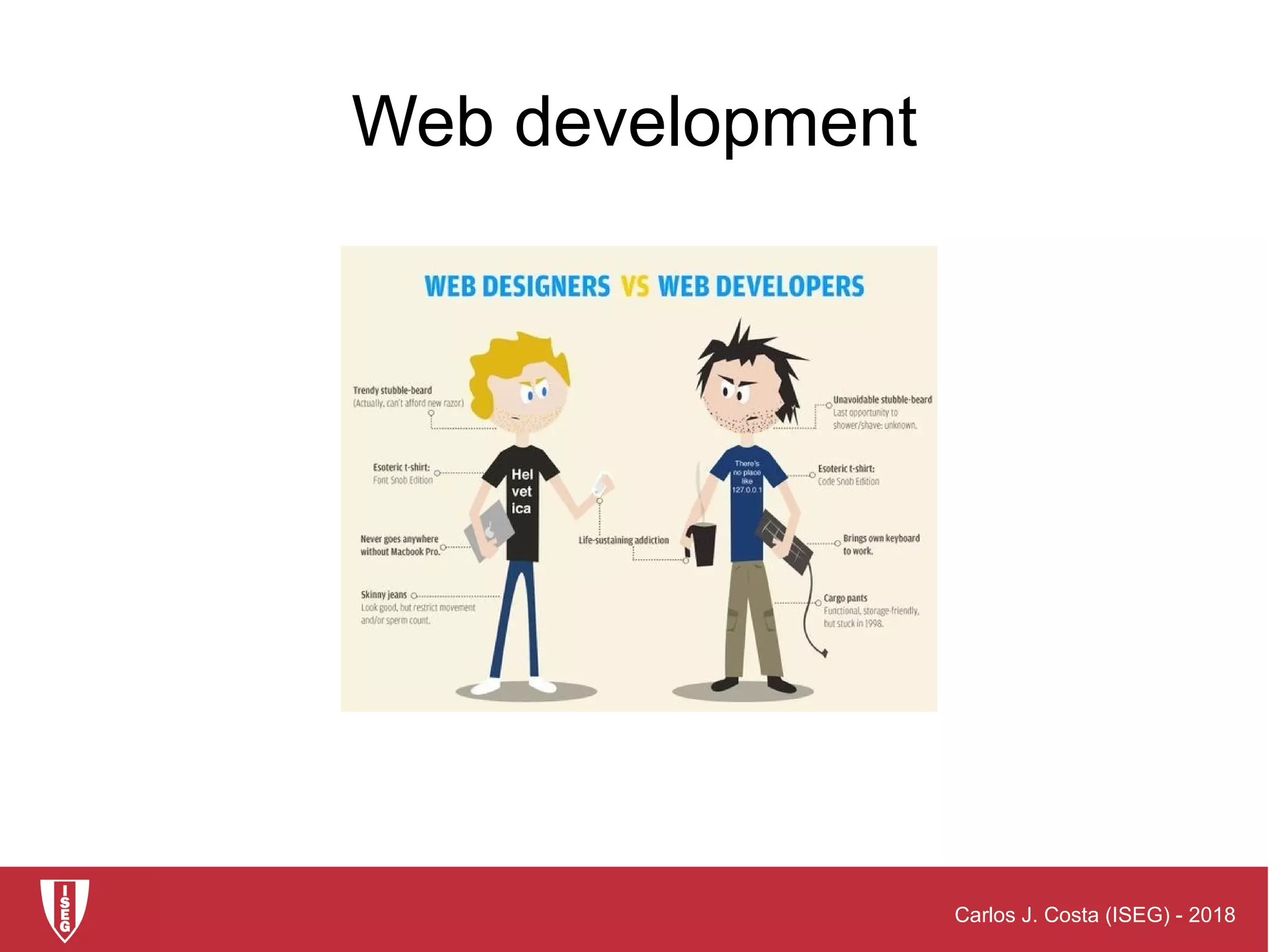 Carlos J. Costa (ISEG) - 2018
Web development
 