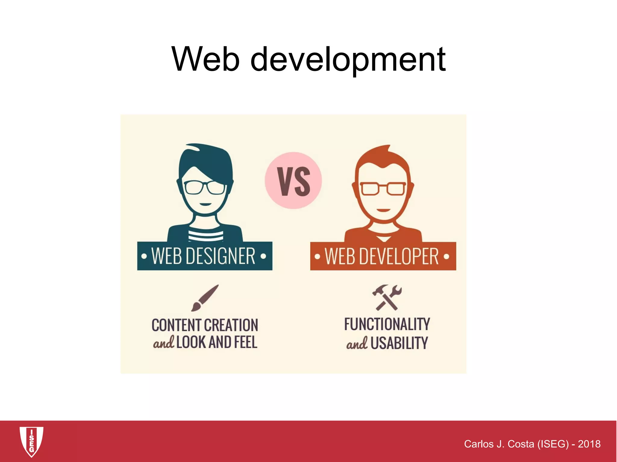 Carlos J. Costa (ISEG) - 2018
Web development
 