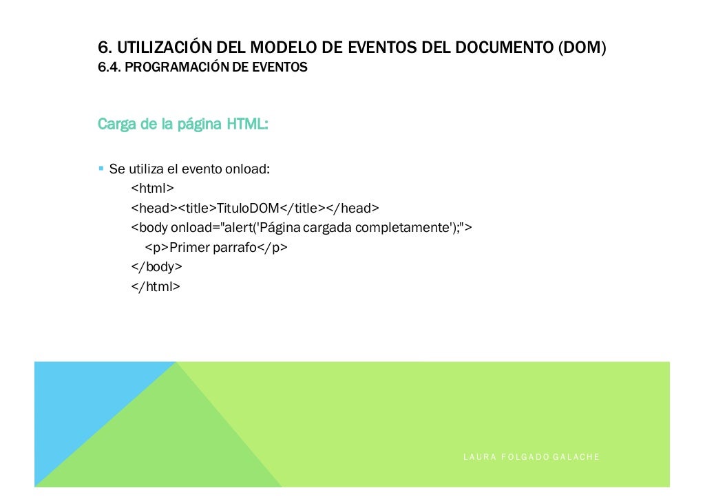 6. Utilización del modelo de objetos del documento (DOM)