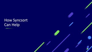 How Syncsort
Can Help
37
 