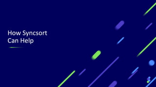 How Syncsort
Can Help
 