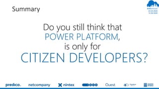 [PU&D] - Power Platform only for Citizen Developers? | PPTX