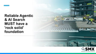 Reliable Agentic
& AI Search
MUST have a
'rock solid'
foundation
 