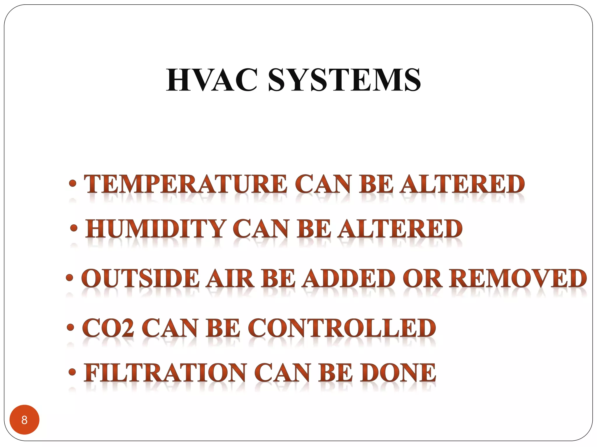 HVAC SYSTEMS
8
 