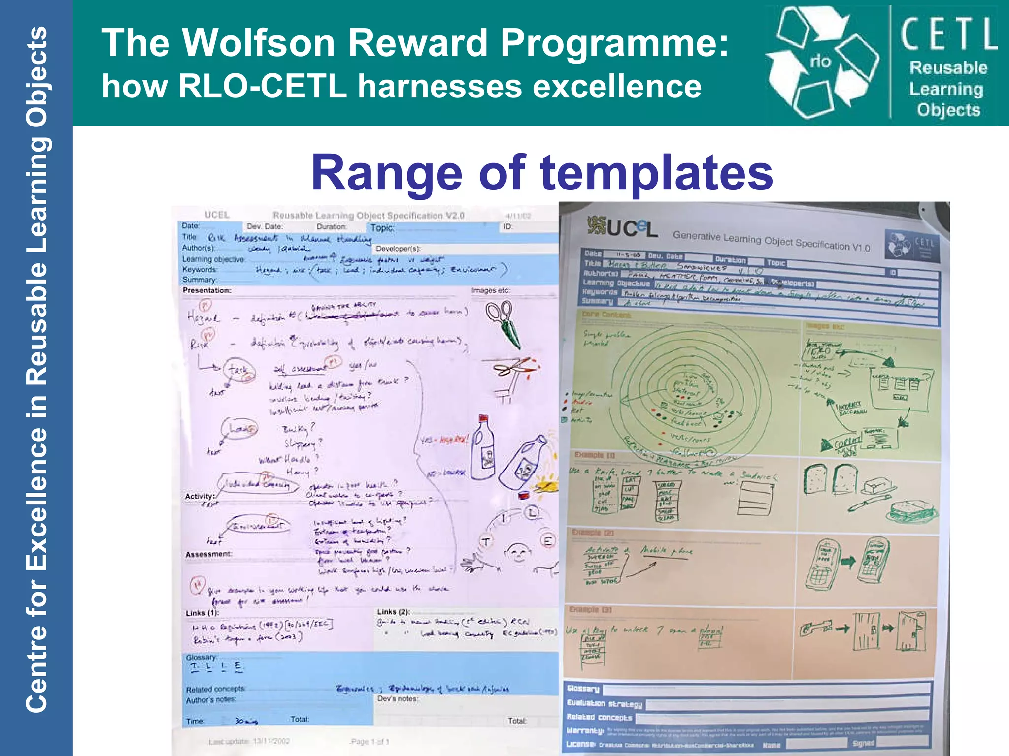 Range of templates 
