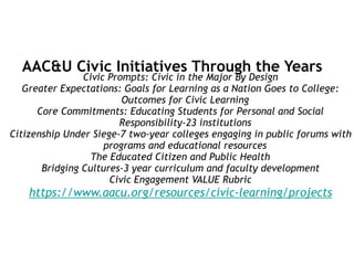 The Context for Civic Learning and Engagement in Higher Education Today ...