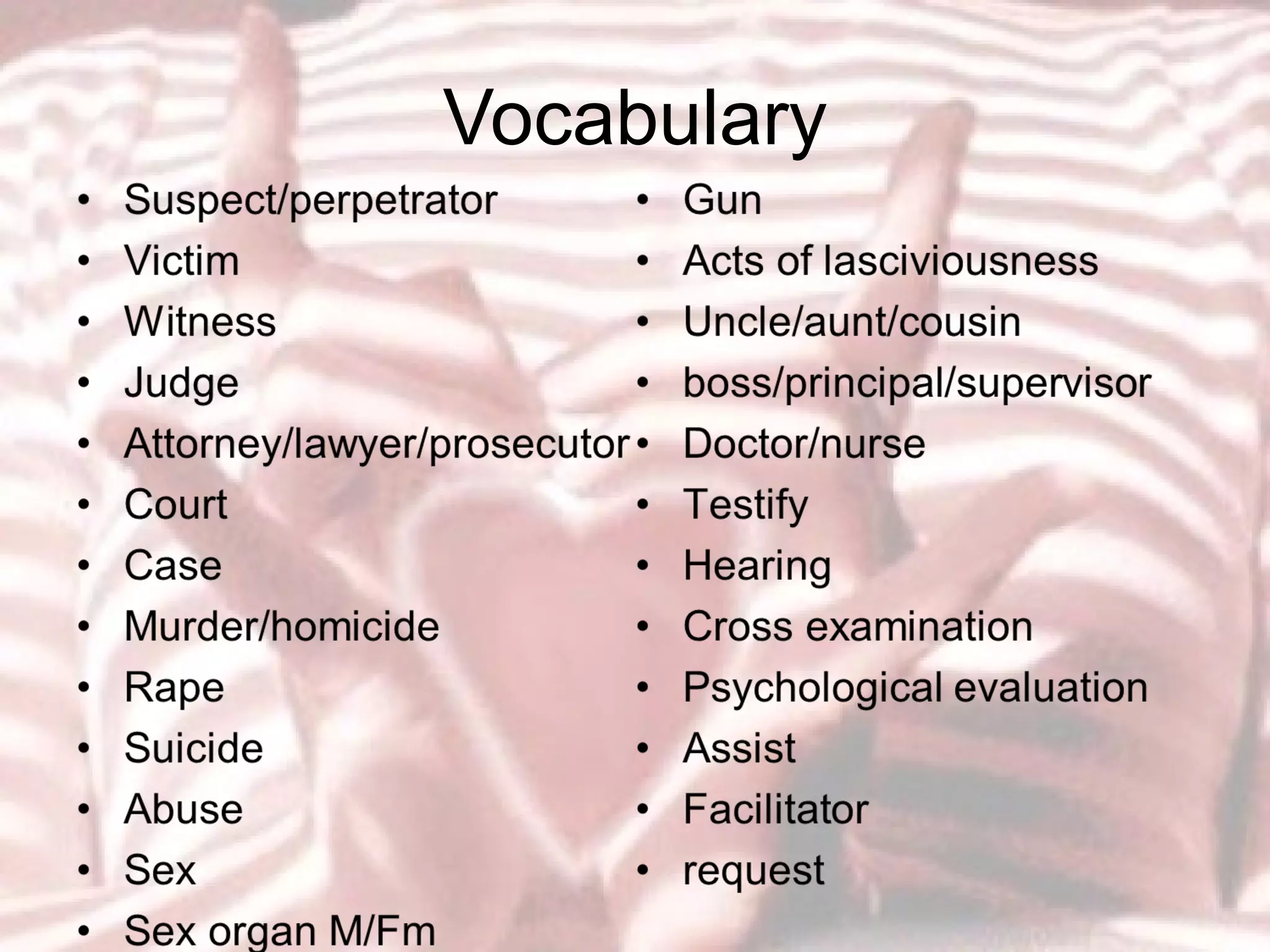 Vocabulary 
