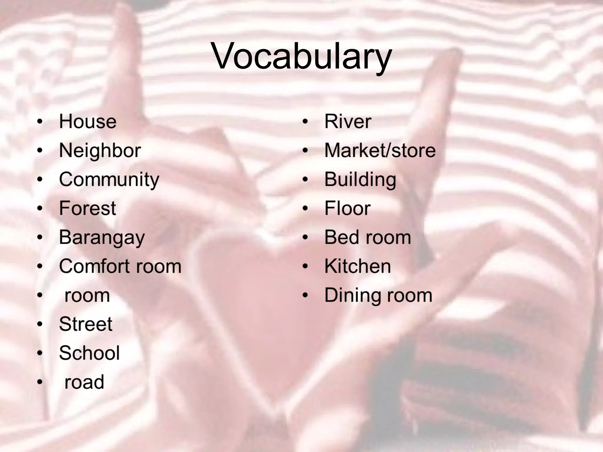 Vocabulary 