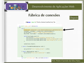 Prof. Pedro Clarindo da Silva Neto
Fábrica de conexões
Desenvolvimento de Aplicações Web
Depois
 