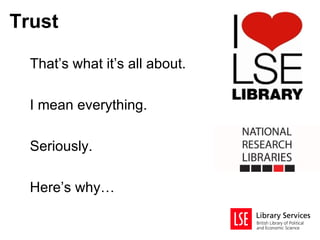Trust

  That’s what it’s all about.

  I mean everything.

  Seriously.

  Here’s why…
 