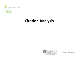 Citation Analysis
 