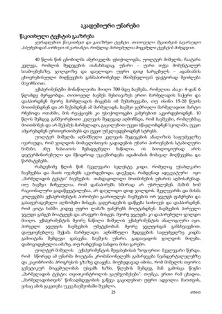 25 655043
აკადემიური უნარები
წაკითხული ტექსტის გააზრება
ყურადღებით წაიკითხეთ და გაიაზრეთ ტექსტი. თითოეული შეკითხვის სავარაუდო
პასუხებიდან აირჩიეთ ის ვარიანტი, რომელიც მართებულია მოცემული ტექსტის მიხედვით.
40 წლის წინ ცნობილმა ამერიკელმა ფსიქოლოგმა, უოლტერ მიშელმა, ჩაატარა
კვლევა, რომლის შედეგების თანახმადაც, უნარი – უარი თქვა მომენტალურ
სიამოვნებაზე, ჯილდოზე და დაელოდო უფრო დიდ სარგებელს – ადამიანის
ცხოვრებისეული მიღწევების განმაპირობებელ მნიშვნელოვან ფაქტორად შეიძლება
მივიჩნიოთ.
ექსპერიმენტში მონაწილეობა მიიღო 700-მდე ბავშვმა, რომელთა ასაკი 4-დან 6
წლამდე მერყეობდა. თითოეულ ბავშვს შესთავაზეს ერთი მარმელადის ნაჭერი და
დაჰპირდნენ მეორე მარმელადის მიცემას იმ შემთხვევაში, თუ ისინი 15-20 წუთს
მოითმენდნენ და არ შეჭამდნენ ამ მარმელადს. ბავშვი გემრიელი მარმელადით მარტო
რჩებოდა ოთახში, მის რეაქციებს კი ფსიქოლოგები კამერებით აკვირდებოდნენ. 10
წლის შემდეგ განმეორებითი კვლევის შედეგად აღმოჩნდა, რომ ბავშვები, რომლებმაც
მოითმინეს და არ შეჭამეს მარმელადი, გაცილებით უკეთ სწავლობდნენ სკოლაში, უკეთ
ამყარებდნენ ურთიერთობებს და უკეთ უმკლავდებოდნენ სტრესს.
უოლტერ მიშელმა აღნიშნული კვლევის შედეგების ანალიზის საფუძველზე
ივარაუდა, რომ ჯილდოს მომავლისთვის გადადების უნარი პიროვნების სტაბილური
ნიშანი, ანუ ხასიათის შემადგენელი ნაწილია. ის ბიოლოგიურად არის
დეტერმინირებული და მჭიდროდ უკავშირდება ადამიანის მომავალ მიღწევებსა და
წარმატებებს.
რამდენიმე წლის წინ მკვლევარი სელესტე კიდი, რომელიც უსახლკარო
ბავშვებსა და მათს ოჯახებს აკვირდებოდა, დაეჭვდა, რამდენად ადეკვატური იყო
,,მარმელადის ტესტი“ ბავშვების თანდაყოლილი მოთმინების უნარის აღმოსაჩენად.
თუ ბავშვი მიჩვეულია, რომ დანაპირებს ხშირად არ უსრულებენ, მაშინ ხომ
რაციონალური გადაწყვეტილებაა, არ დაელოდო დიდ ჯილდოს. მკვლევარმა და მისმა
კოლეგებმა ექსპერიმენტის პირობები გაართულეს: ბავშვების ორ ჯგუფს ფანქრები და
გასაფერადებელი ალბომები მისცეს, გაფერადების დაწყება სთხოვეს და დაჰპირდნენ,
რომ ცოტა ხანში კიდევ უფრო ლამაზ ფანქრებს მოუტანდნენ. ბავშვების პირველი
ჯგუფი განგებ მოატყუეს და არაფერი მისცეს, მეორე ჯგუფმა კი დაპირებული ჯილდო
მიიღო. ექსპერიმენტის მეორე ნაწილი მიშელის ექსპერიმენტის ანალოგიური იყო.
პირველი ჯგუფის ბავშვების უმეტესობამ, მეორე ჯგუფისგან განსხვავებით,
დაუყოვნებლივ შეჭამა მარმელადი. აღნიშნული შედეგების საფუძველზე კიდმა
გამოიტანა შემდეგი დასკვნა: ბავშვის უნარი, გადაავადოს ჯილდოს მიღება,
დამოკიდებულია იმაზე, თუ რამდენად სანდოა მისი გარემო.
უოლტერ მიშელის ექსპერიმენტის შეფასებისას ზოგიერთი მკვლევარი წერდა,
რომ სწორედ ამ უნარმა მოუტანა კრომანიონელებს გამარჯვება ნეანდერტალელებზე
და კაცობრიობა პროგრესის გზაზე დააყენა. მიუხედავად იმისა, რომ მიშელის თეორია
გენეტიკურ მოცემულობას უსვამს ხაზს, წლების შემდეგ მან გამოსცა წიგნი
,,მარმელადის ტესტი; თვითკონტროლის გაუმჯობესება“. თუმცა, ერთი რამ ცხადია,
,,მარმელადისთვის“ წინააღმდეგობის გაწევა გაცილებით უფრო ადვილია მათთვის,
ვისაც ამის გაკეთება უკვე ბავშვობაში შეეძლო.
 