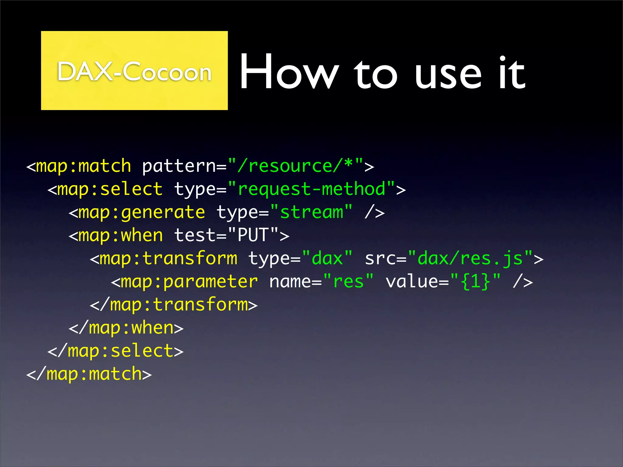 Dax Declarative Api For Xml