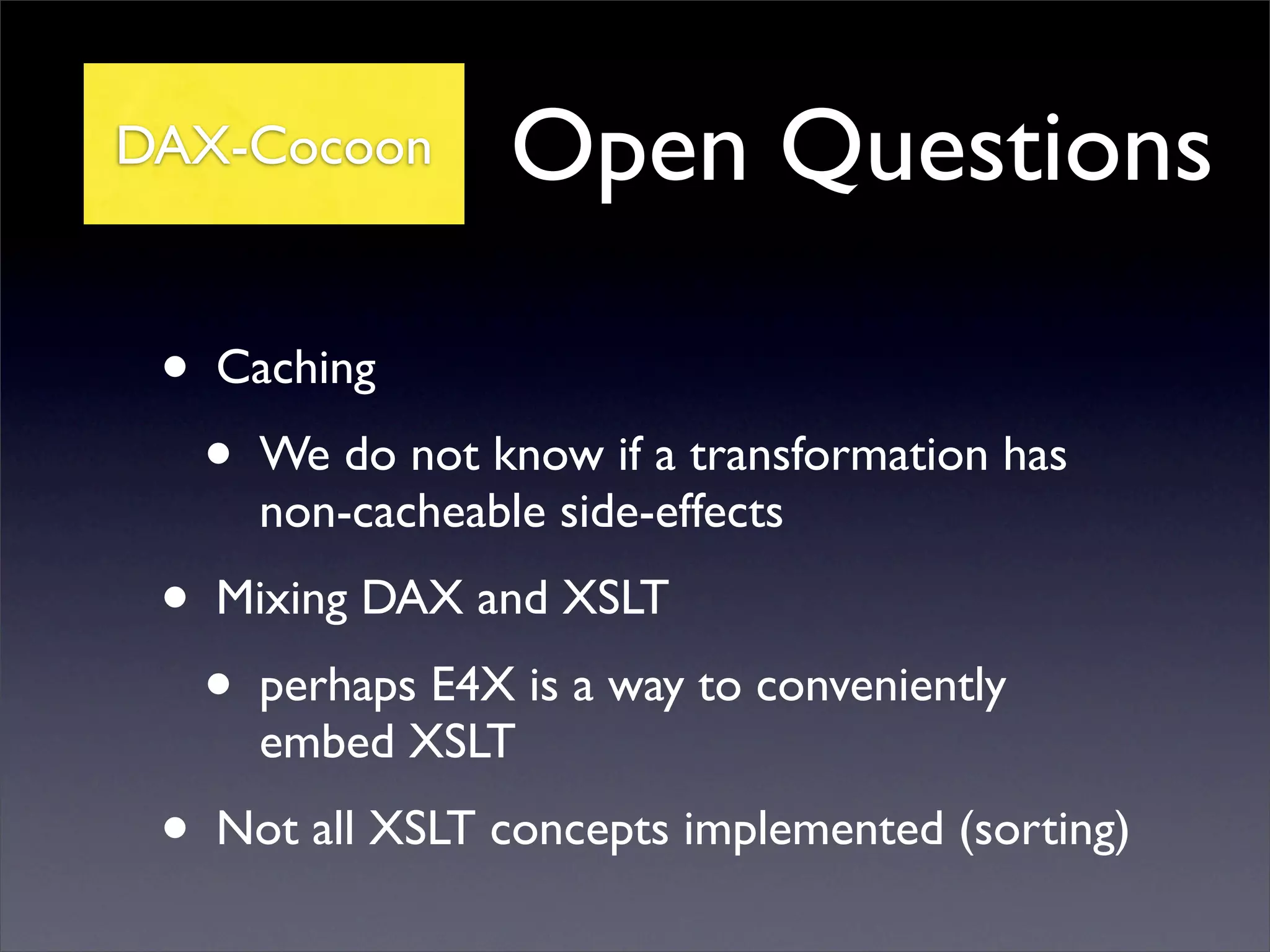 Dax Declarative Api For Xml