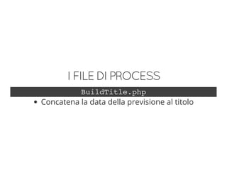IFILEDIPROCESS
BuildTitle.php
Concatena la data della previsione al titolo
 