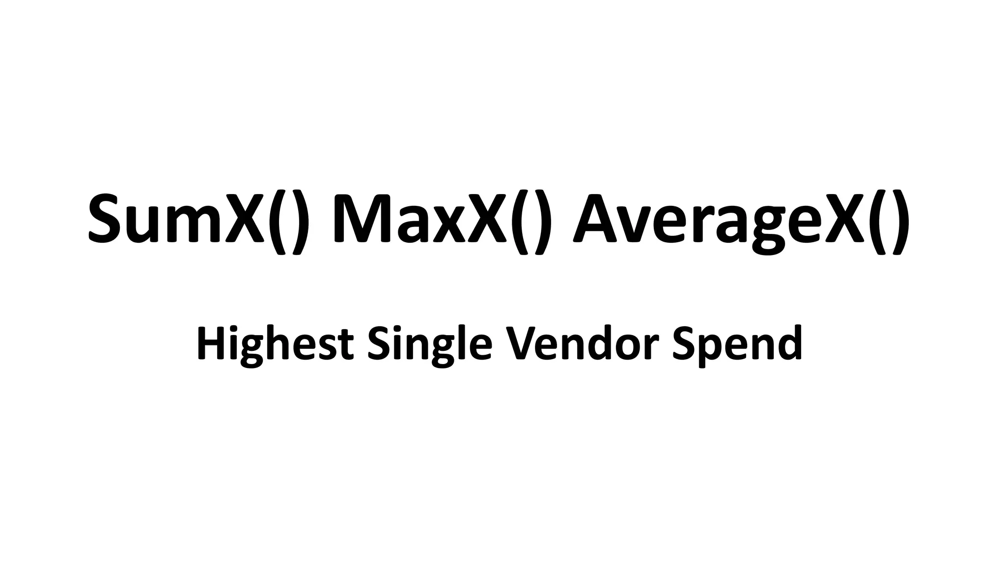 Demo Total Spend in the item table.
 