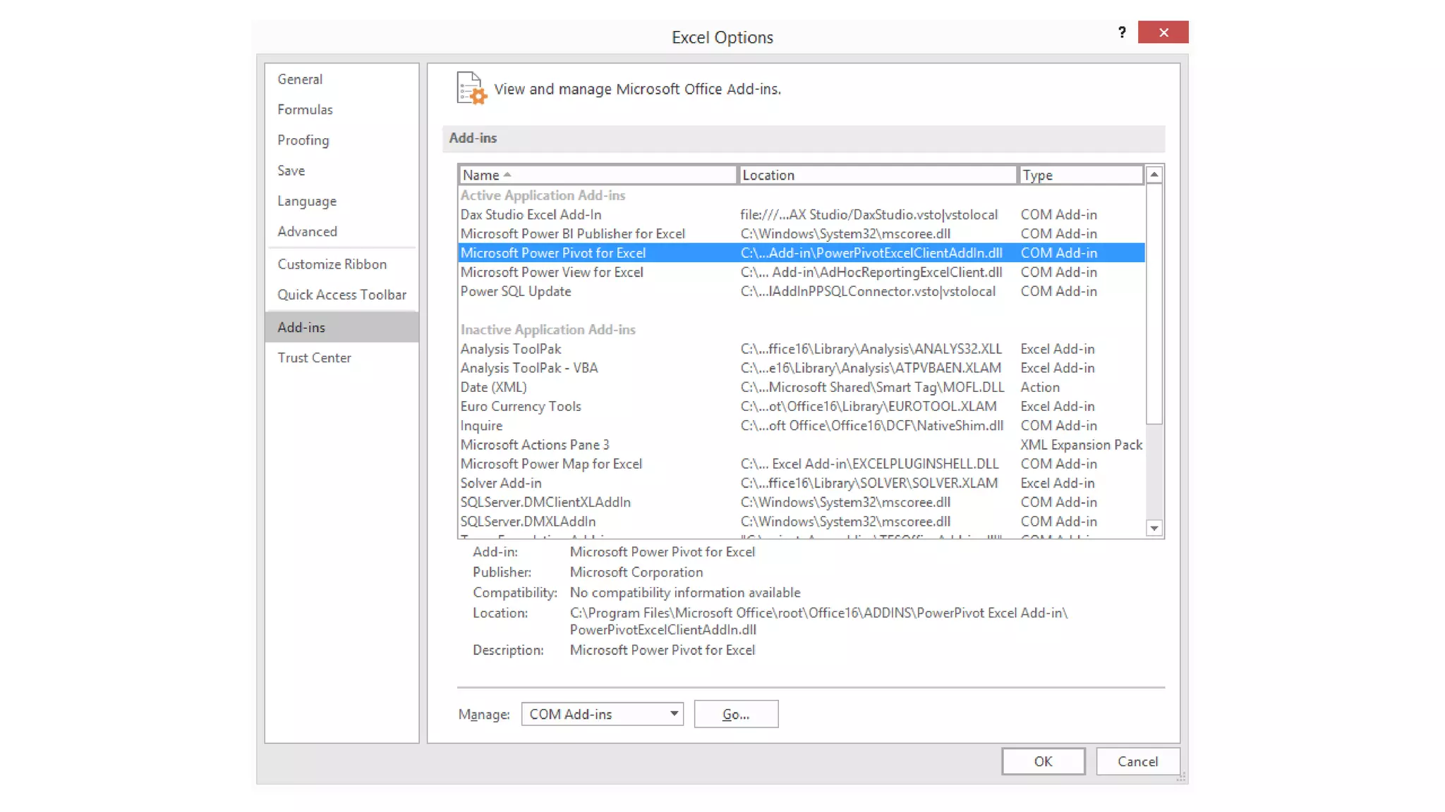 Excel->File->Options
 