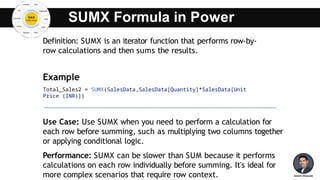 Dax formulas in power bi.pptx data analytics | PPTX