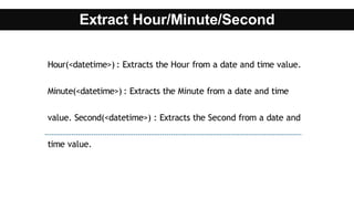 DAX Formulas Notes and examples learning | PPTX