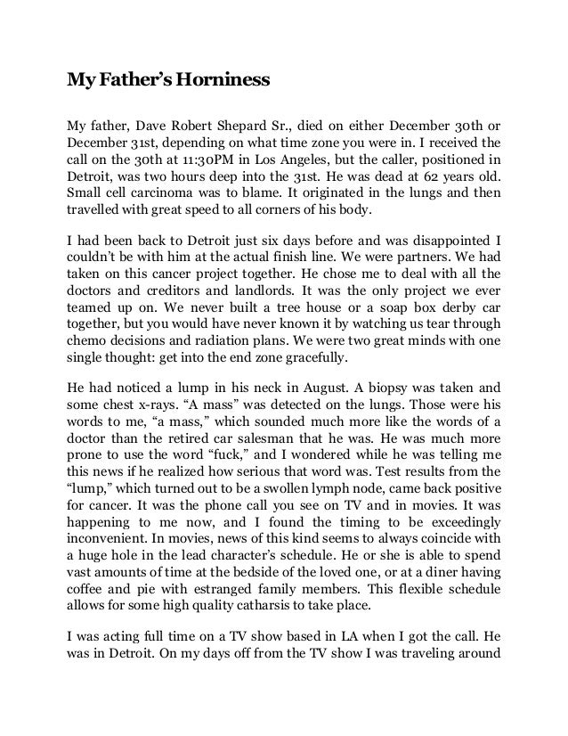 relationship with my father essay
