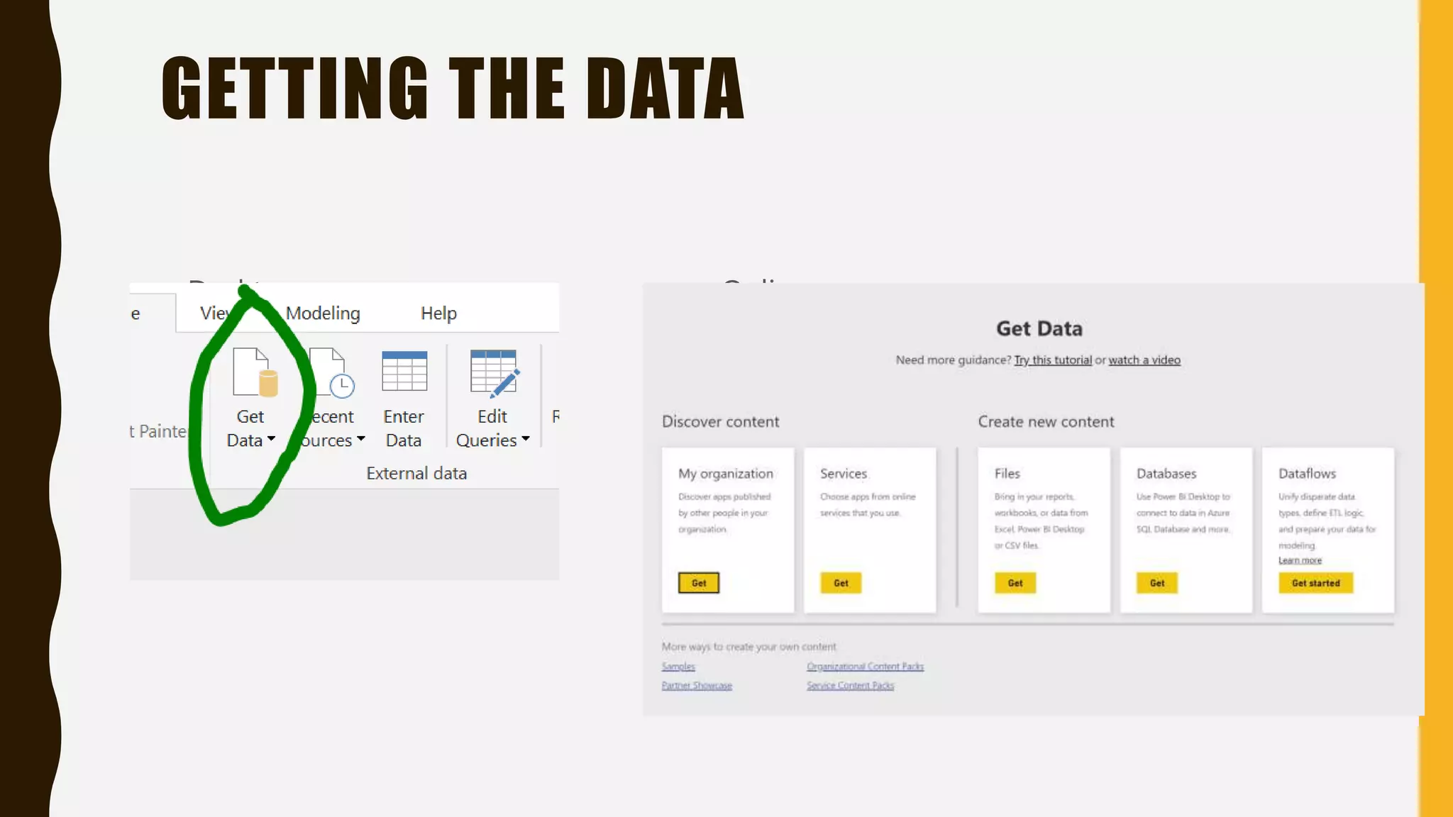 GETTING THE DATA
• Desktop: Online:
 