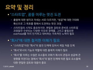?? ? ??
     ? ????, ?? ??? ?? ??
          ? ??? ?? ??? ??? ?? ????, ??? ?? ???
             ???? ? ??? ??? ???? ?? ??
          ? ????? ??? ?????, ??? ??? ??? ????
             ???? ???? ??? ??? ???, ??? ????
             overhead? ?? ???? ???? ???? ??? ??

     ? ??? ?? ??? ??? ??
          ? ?????? ??? ?? ??? ??? ?? ?? ??

          ? ????? ??? ??? ?? ??? ??? ??

          ? ??? ??? ??? ???? ??? ??? ??? ??? ?
             ??? ???? ??? ??? ?? ??? ?? ?? ????
             ?? ??? ??? ??? ??
?2010, pletalk                                      30
 