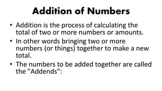 Teaching numbers and Operations in Mathematics | PPTX