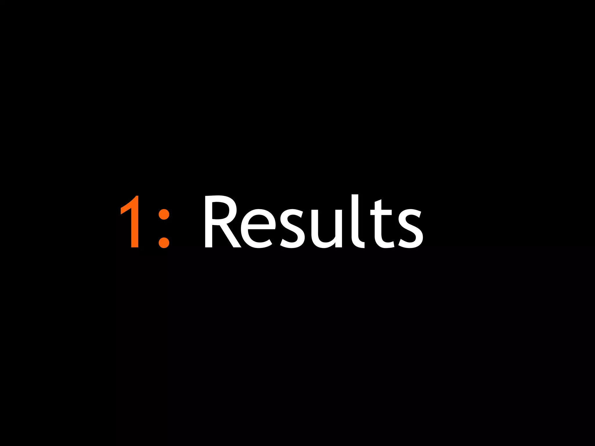 1: Results
 
