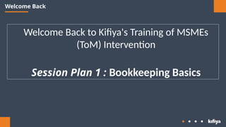 Bookkeeping Session Plan financial literacy bookkeeping sales recording expense recording by ...