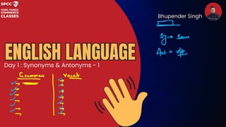 Comprehensive Vocabulary Guide: Synonyms &amp; Antonyms Explained | PDF
