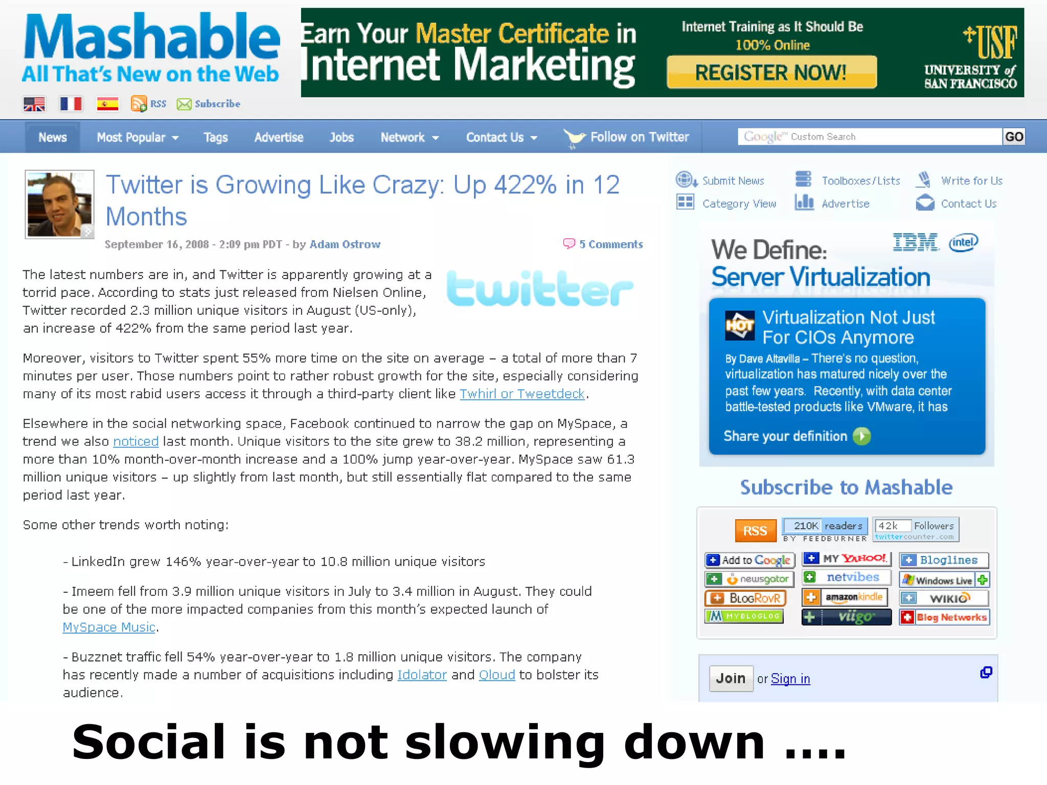 Social is not slowing down …. 
