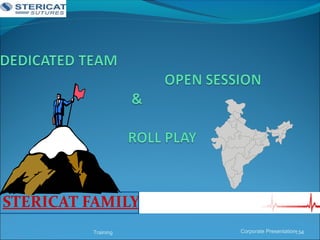 STERICAT FAMILY
134Corporate PresentationTraining
 