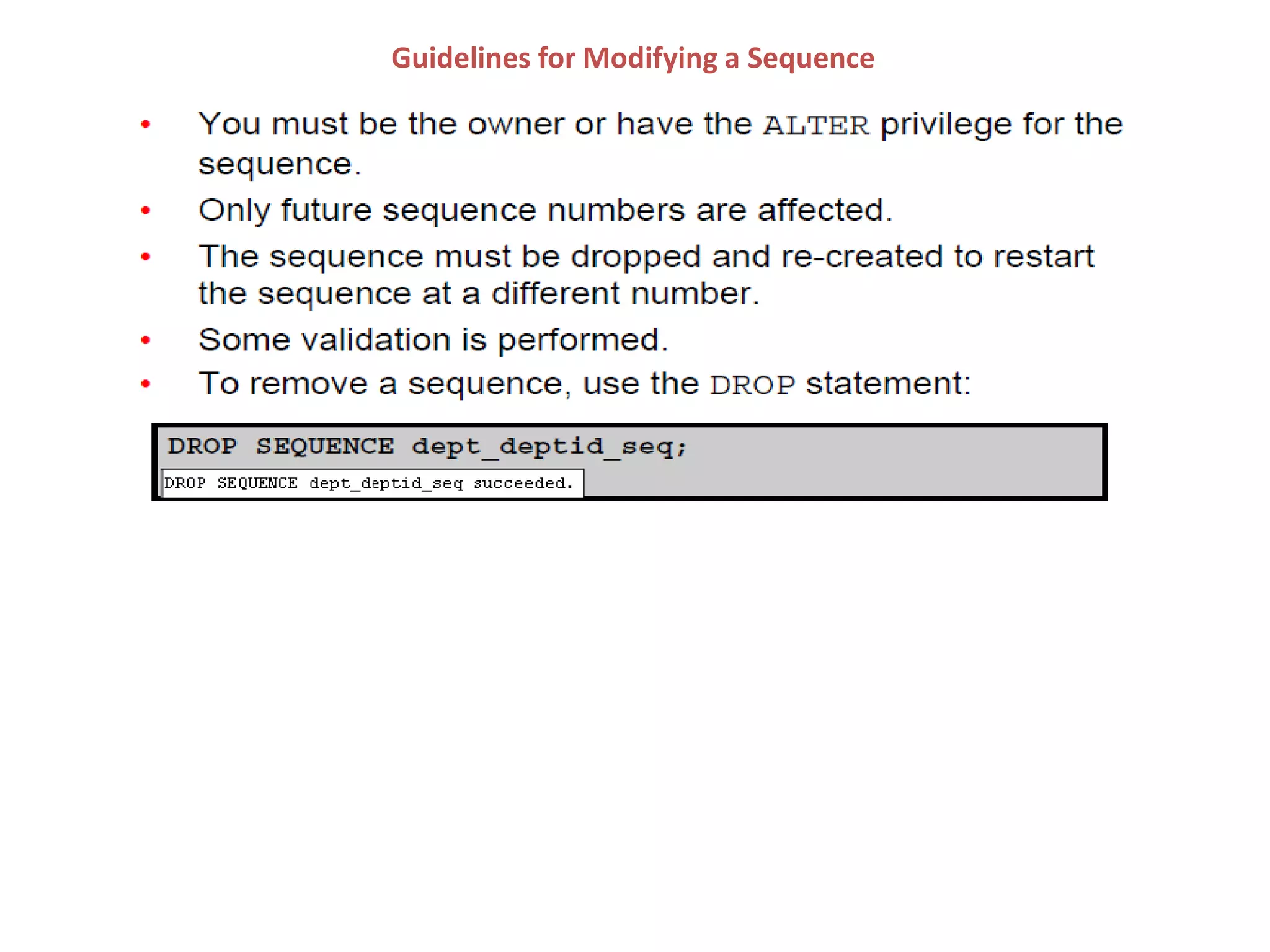 Guidelines for Modifying a Sequence
 