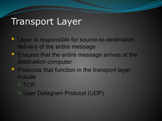 Comprehensive Overview of the TCP/IP Model and Protocol Suite | PPTX
