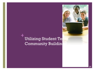 Utilizing Student Teams and Community Building  