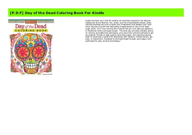 Download P D F Day Of The Dead Coloring Book For Kindle