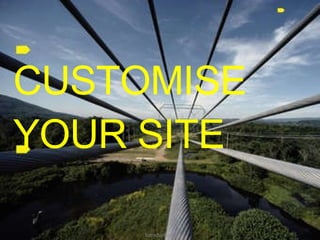 CUSTOMISE YOUR SITE Introductions 