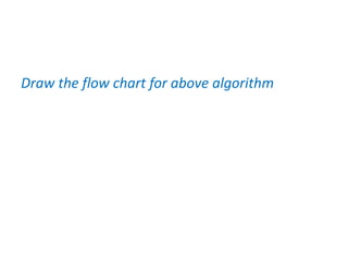 Draw the flow chart for above algorithm
 