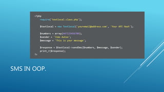 SMS IN OOP.
 