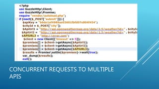 CONCURRENT REQUESTS TO MULTIPLE
APIS
 
