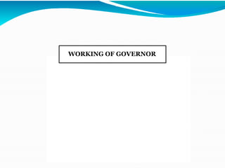 WORKING OF GOVERNOR
 