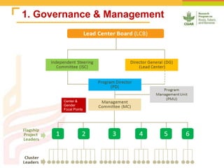 1. Governance & Management
Center &
Gender
Focal Points
 