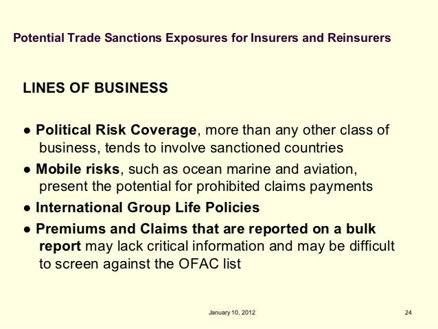 Why are OFAC countries sanctioned by the United States?