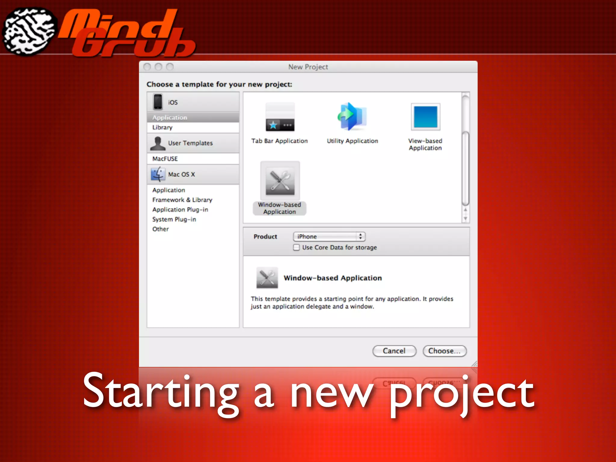 Starting a new project
 